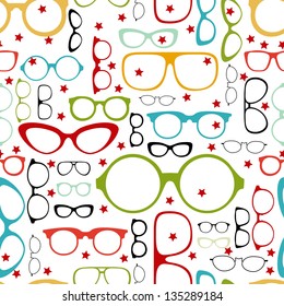 Seamless Glasses Pattern