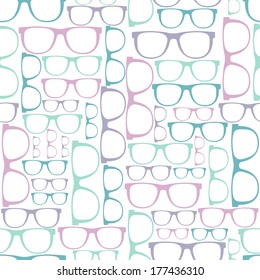 Seamless glasses pattern