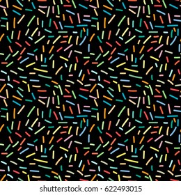 Seamless glaze elements pattern. Texture on black background for design