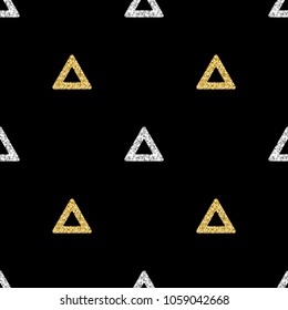 seamless glitter triangle pattern background