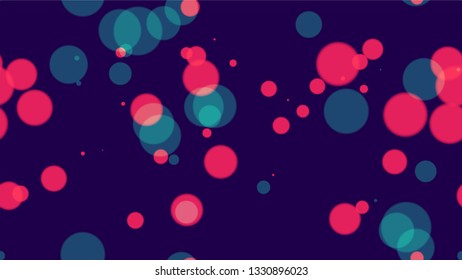 Seamless Glittering Neon Bokeh Background. Magic Twilight Cityscape Pattern. Blurred Night City Streets Background. Shining Twilight Bokeh Pattern.
