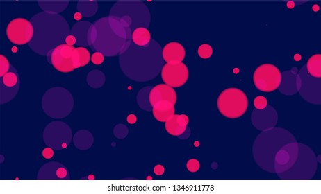 Seamless Glittering Neon Bokeh Background. Abstract Dark Pattern with Bright Particles. Neon Night City Life Poster Background. Magic Glitter Bokeh Pattern.