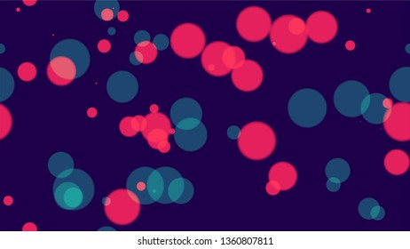 Seamless Glittering Neon Bokeh Background. Festive Shining Confetti Pattern. Blurred Night City Streets Background. Magic Glitter Bokeh Pattern.