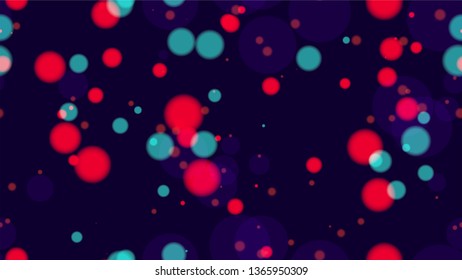 Seamless Glittering Neon Bokeh Background. Holiday Party Cover Pattern Design. Neon Night City Life Poster Background. Cosmic Shimmer Bokeh Pattern.