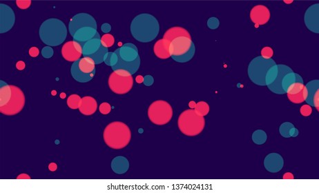 Seamless Glittering Neon Bokeh Background. Holiday Party Cover Pattern Design. Smooth Urban Space Background. Magic Glitter Bokeh Pattern.
