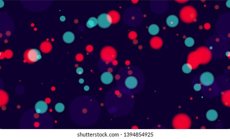 Seamless Glittering Neon Bokeh Background. Holiday Party Cover Pattern Design. Glowing Car Lights Poster Background. Music Party Bokeh Pattern.