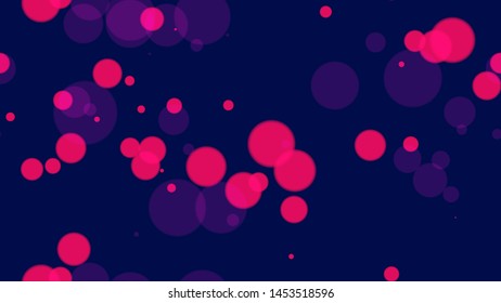 Seamless Glittering Neon Bokeh Background. Festive Shining Confetti Pattern. Neon Night City Life Poster Background. Shining Twilight Bokeh Pattern.
