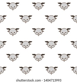 Seamless goat pattern. goat background.