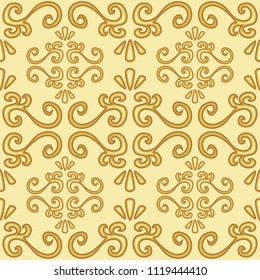 Seamless gold abstract vector pattern