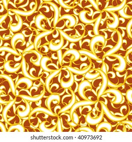 Seamless gold abstract vector pattern