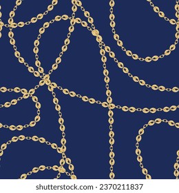 Nahtlose Gold Kettenmuster. für Textildesign und Stoffe. nahtloses abstraktes, digitales Druckmuster
