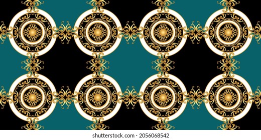 
Cadenas de oro sin foco, patrón barroco en negro. Diseño de vectores para impresiones y fondos de moda.
