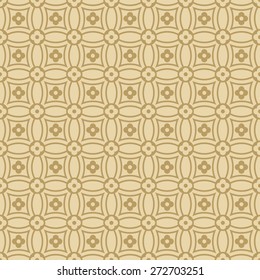 seamless gold colored flower tile pattern. each detail in separate layer, easy to change.