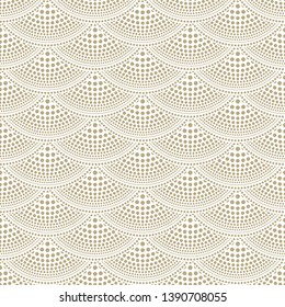 Seamless gold fish scale pattern, Vector illustration