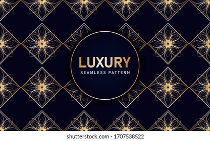 seamless gold flower pattern. wallpaper with the concept of luxury.