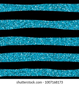 Seamless gold glitter texture. Shimmer background. Vector illustration. Blue and black striped background