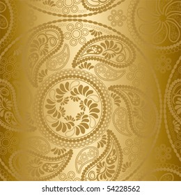 Seamless gold mandala pattern