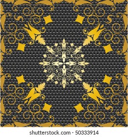 seamless gold metal ornate pattern