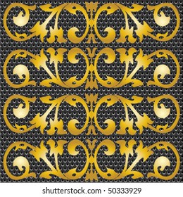 seamless gold metal ornate pattern