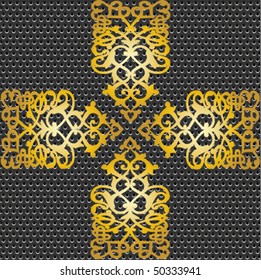 seamless gold metal ornate pattern