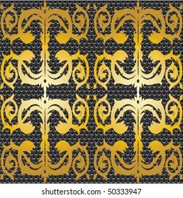 seamless gold metal ornate pattern