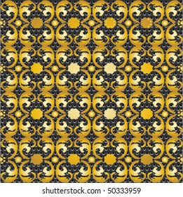 seamless gold metal ornate pattern