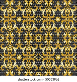 seamless gold metal ornate pattern