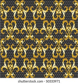 seamless gold metal ornate pattern