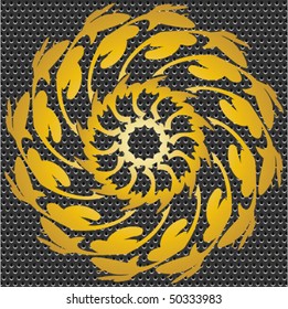 seamless gold metal ornate pattern