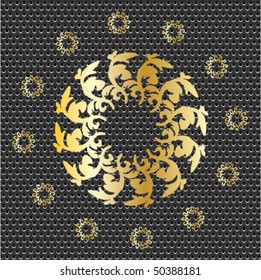 seamless gold metal ornate pattern