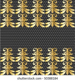 seamless gold metal ornate pattern