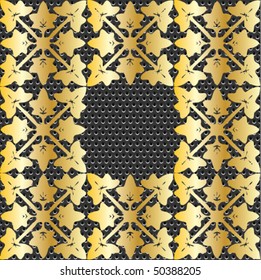 seamless gold metal ornate pattern
