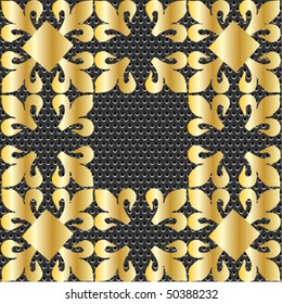 seamless gold metal ornate pattern