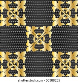 seamless gold metal ornate pattern