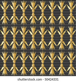 seamless gold metal ornate pattern
