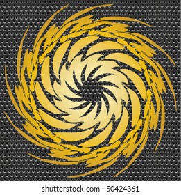 seamless gold metal ornate pattern