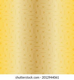 seamless gold ovals geometric vector pattern on white background