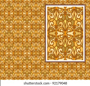 Seamless gold pattern in arabic style. Raster version available in my portfolio