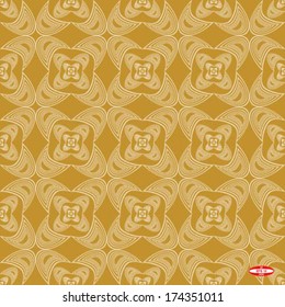 seamless gold pattern background vector