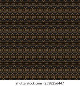 Nahtloses Goldmuster im mexikanischen und asiatischen Stil. Vorlage für Textur, Textilien, Dekorationen, Postkarten, Plakate und Innenarchitektur Idee für kreatives Design