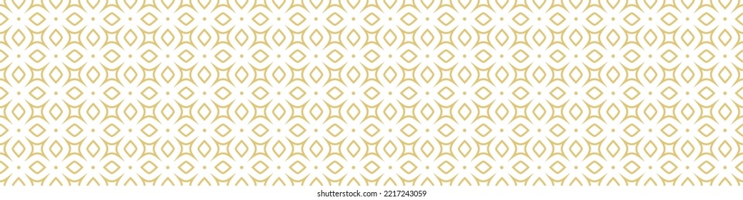 Nahtloses goldenes Muster auf weißem Hintergrund. Goldenes Gewebe. Illustration für Hintergründe, Banner, Werbung und kreatives Design. Flachstil
