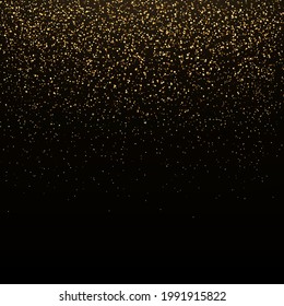 Nahtlose goldene Sequenzen, Textur einzeln auf goldenem Hintergrund. Die Dekoration der Konfetti ist spartanisch.