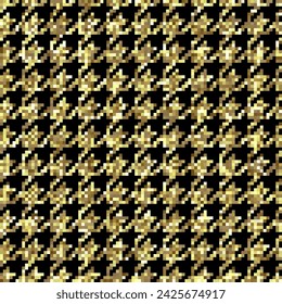 Seamless gold sequins texture isolated on gold background. Sparkle golden confetti decoration design. Yellow squares background.