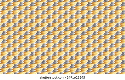 Patrón de Vector de textura circular geométrica de oro y plata sin costuras. Fondo de tela textil