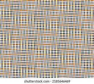 Seamless Gold And Silver Weave Fabric Pattern Vector