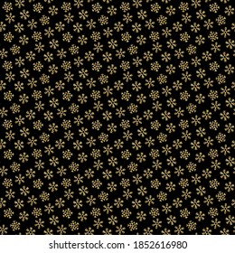 seamless gold snowflakes pattern and background vector illustration