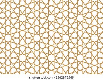 Seamless gold vector pattern in authentic arabian style 