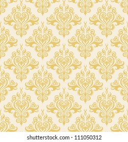 Seamless gold wallpaper. Vector background