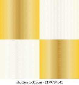 seamless gold white wavy line vector patterns