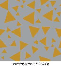 Seamless gold yellow triangles repeat pattern
